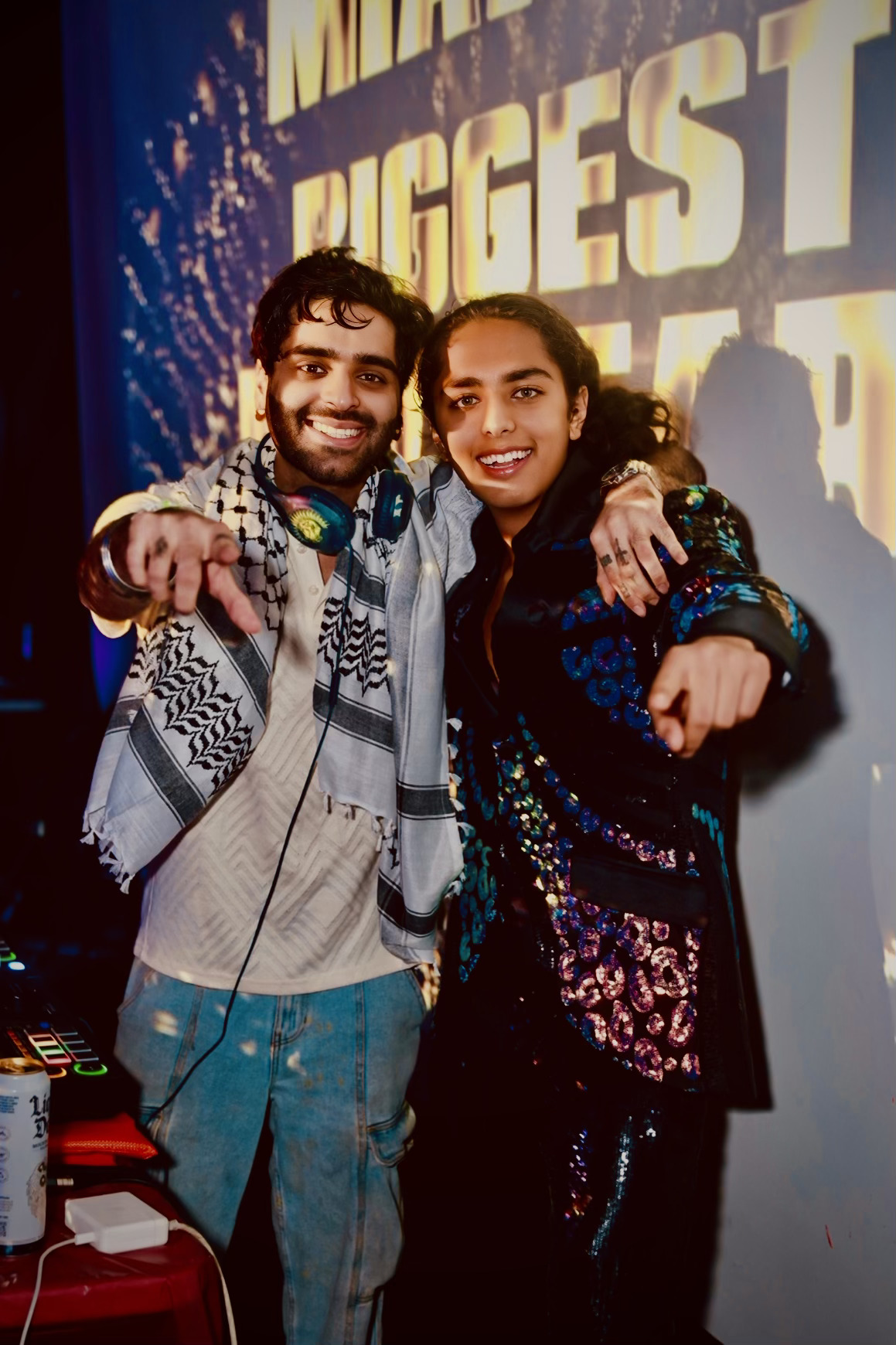 DJ RoAr and DJ Shivish celebrating Bollywood New Year’s Eve in Miami